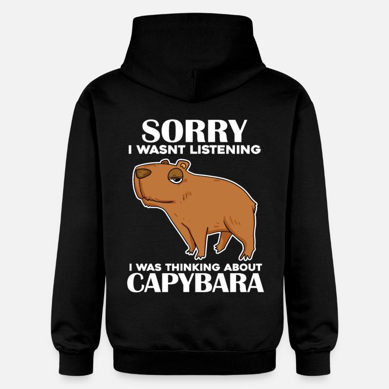 Capybara Capybara Gift - Gildan Unisex Softstyle® Midweight Hoodie - black