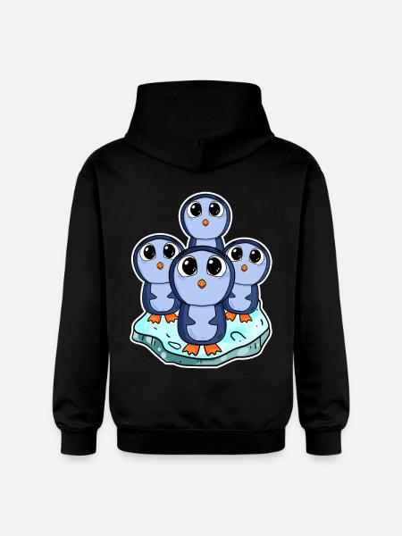 Pingouins - Sweat à capuche Softstyle® Gildan Unisexe - noir