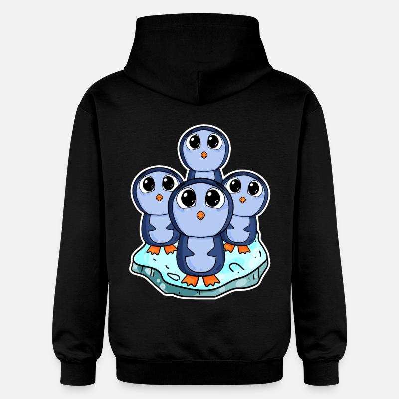 Pingouins - Sweat à capuche Softstyle® Gildan Unisexe - noir