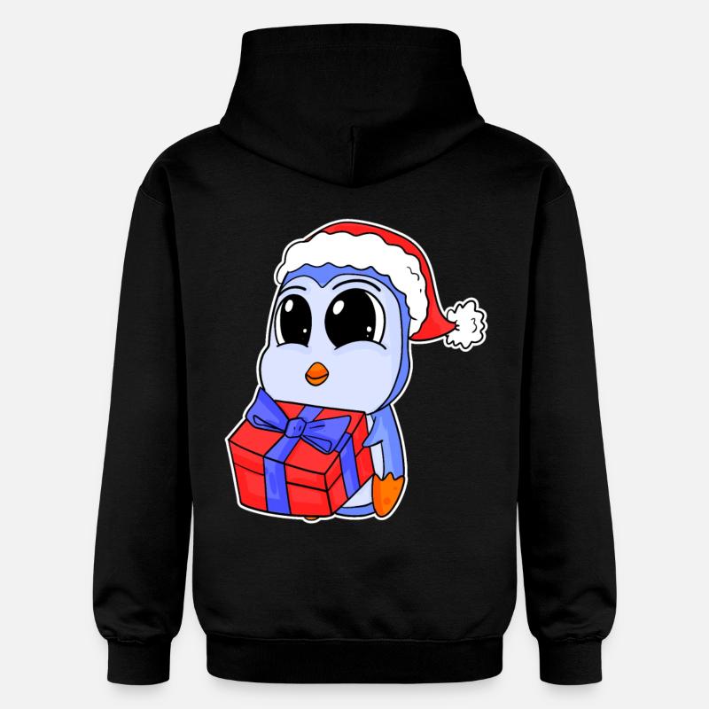Bébé pingouin Noël - Sweat à capuche Softstyle® Gildan Unisexe - noir