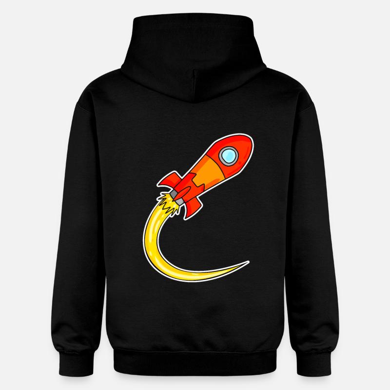 Motif de fusée - Sweat à capuche Softstyle® Gildan Unisexe - noir