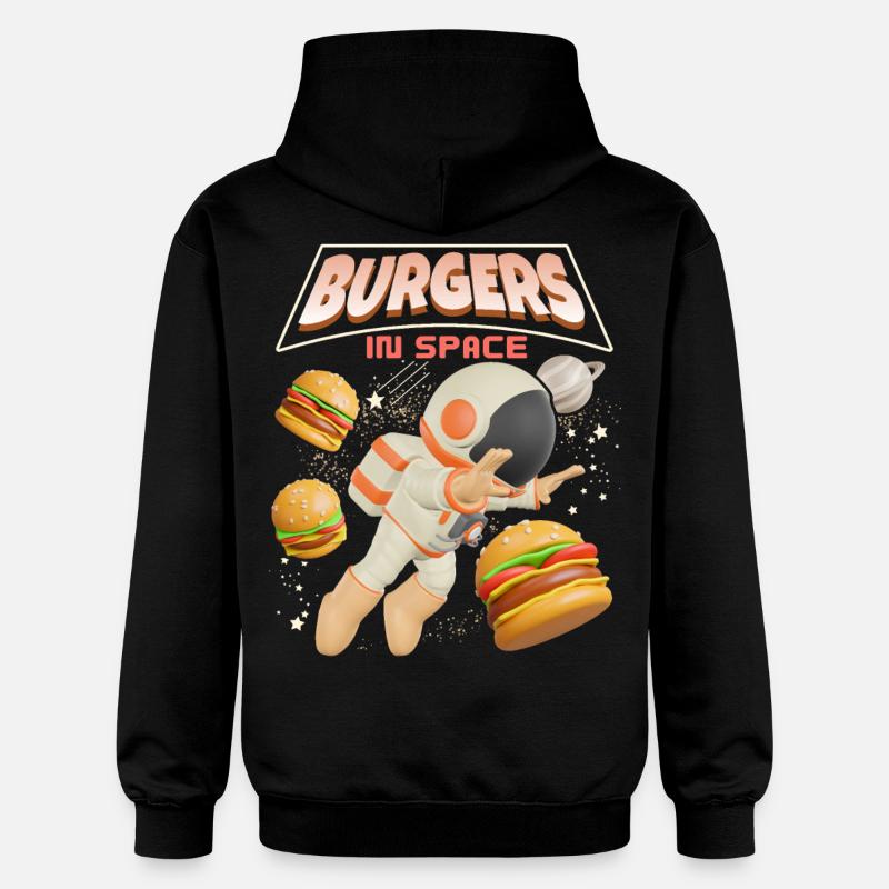 Hamburger lustiger Spruch Burger-Hamburger - Sweat à capuche Softstyle® Gildan Unisexe - noir