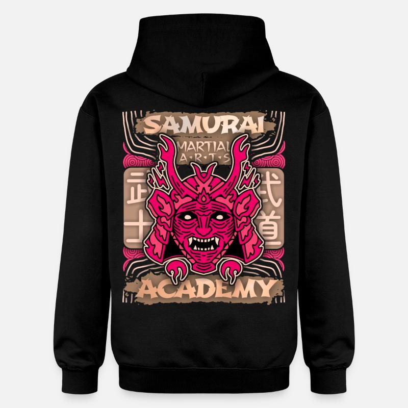 Japan Samurai-Krieger, Samurai-Academy Japan-Comic - Gildan Unisex Softstyle® Midweight Hoodie - Schwarz