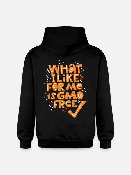 Lebensmittel ohne Gentechnik, GMO-Technik, Spruch - Gildan Unisex Softstyle® Midweight Hoodie - Schwarz