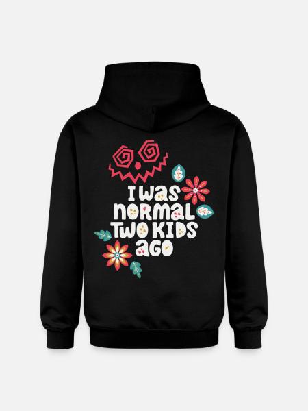 Mutter lustiger Spruch I-was-normal-two-kids-ago - Gildan Unisex Softstyle® Midweight Hoodie - Schwarz