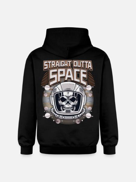 Skull, Skull, Astronaut-Cosmonaut Saying - Gildan Unisex Softstyle® Midweight Hoodie - black