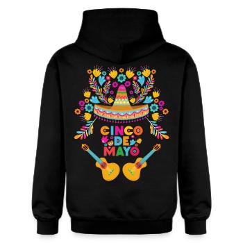 Cinco-de-Mayo, Dia-De-Los-Muertos, Mexiko - Gildan Unisex Softstyle® Midweight Hoodie - Schwarz - Hinten - Nik (191cm)