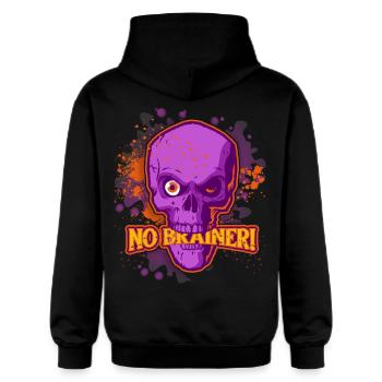 Crâne Dessin Animé, Crâne, Zombies Disant - Sweat à capuche Softstyle® Gildan Unisexe - noir - Dos - Nik (191cm)