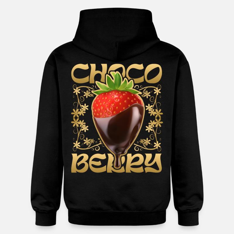 Erdbeere mit Schokolade - Gildan Unisex Softstyle® Midweight Hoodie - Schwarz
