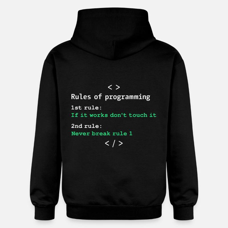 Regeln der Programmierung - Gildan Unisex Softstyle® Midweight Hoodie - Schwarz