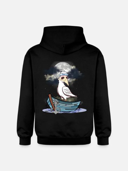 Måger Måger Naturbeskyttelse Forurening - Gildan Softstyle® Midweight unisex-hoodie - sort