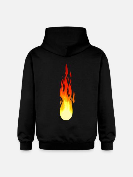 Comet Flame Fire Inferno Flame Fiery - Gildan Unisex Softstyle® Midweight Hoodie - black