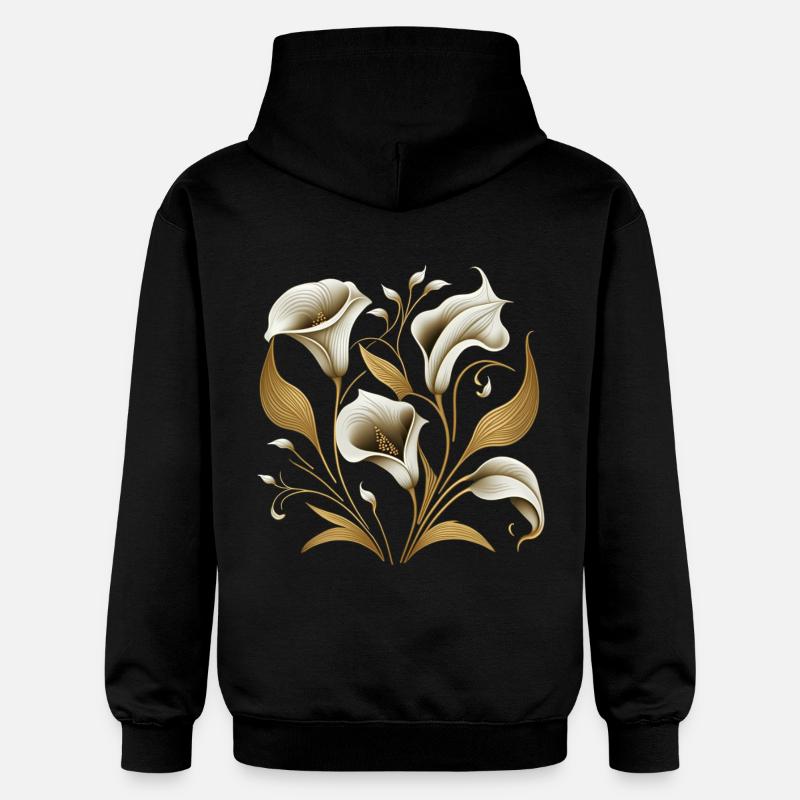Lilies - Gildan Unisex Softstyle® Midweight Hoodie - black