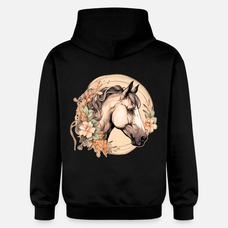 Cheval Boho - Sweat à capuche Softstyle® Gildan Unisexe - noir