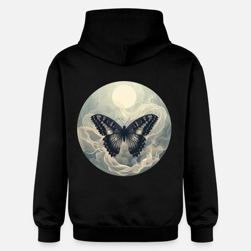 Butterfly Tone - Gildan Unisex Softstyle® Midweight Hoodie - black