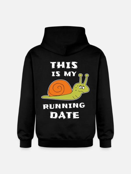 Slow Snail Runner Jogging - Gildan Unisex Softstyle® Midweight Hoodie - black