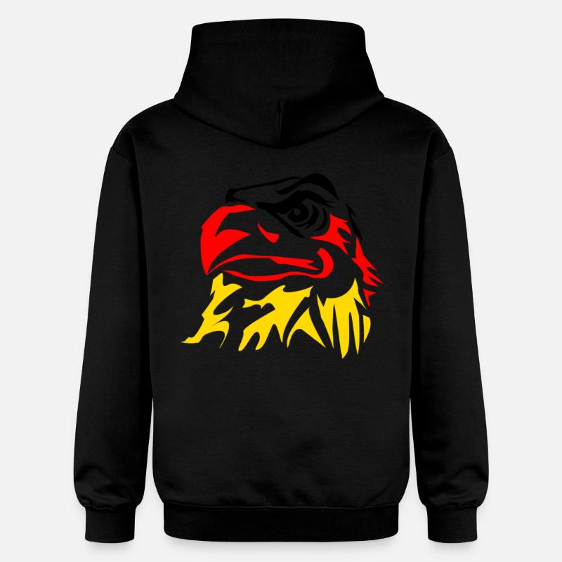 Aigle noir-rouge-or - Sweat à capuche Softstyle® Gildan Unisexe - noir