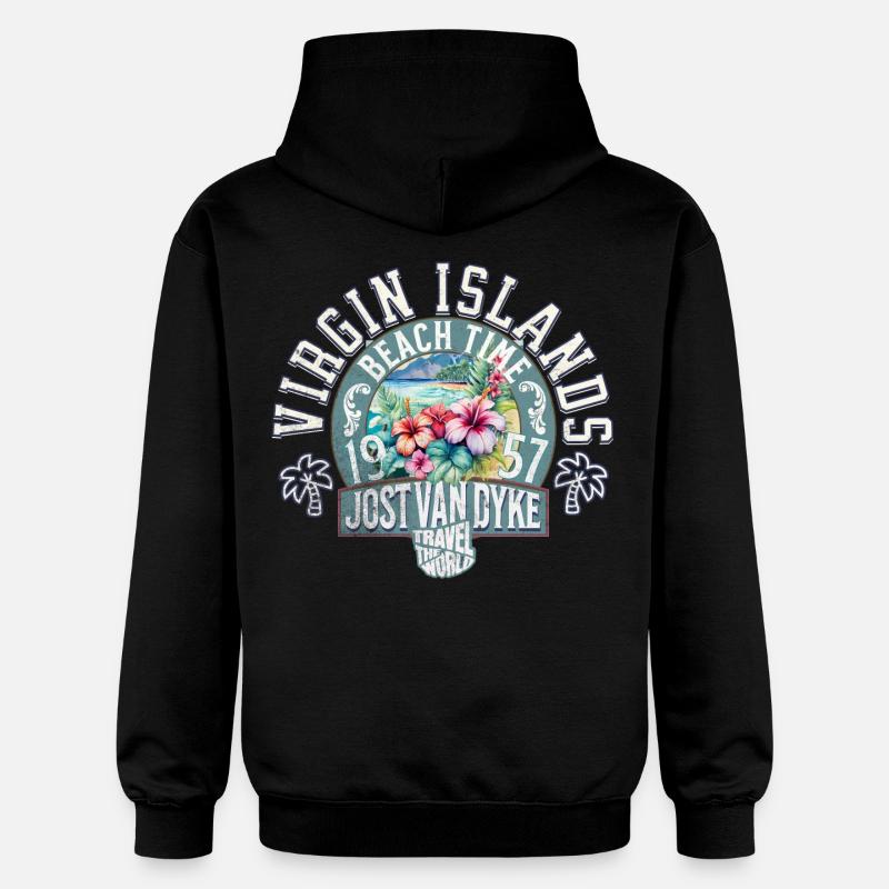 Beach time Virgin islands 2 - Sweat à capuche Softstyle® Gildan Unisexe - noir