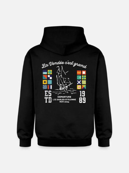 Vendée race around the globe - Gildan Unisex Softstyle® Midweight Hoodie - black