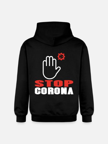 Arrêtez Corona - Sweat à capuche Softstyle® Gildan Unisexe - noir