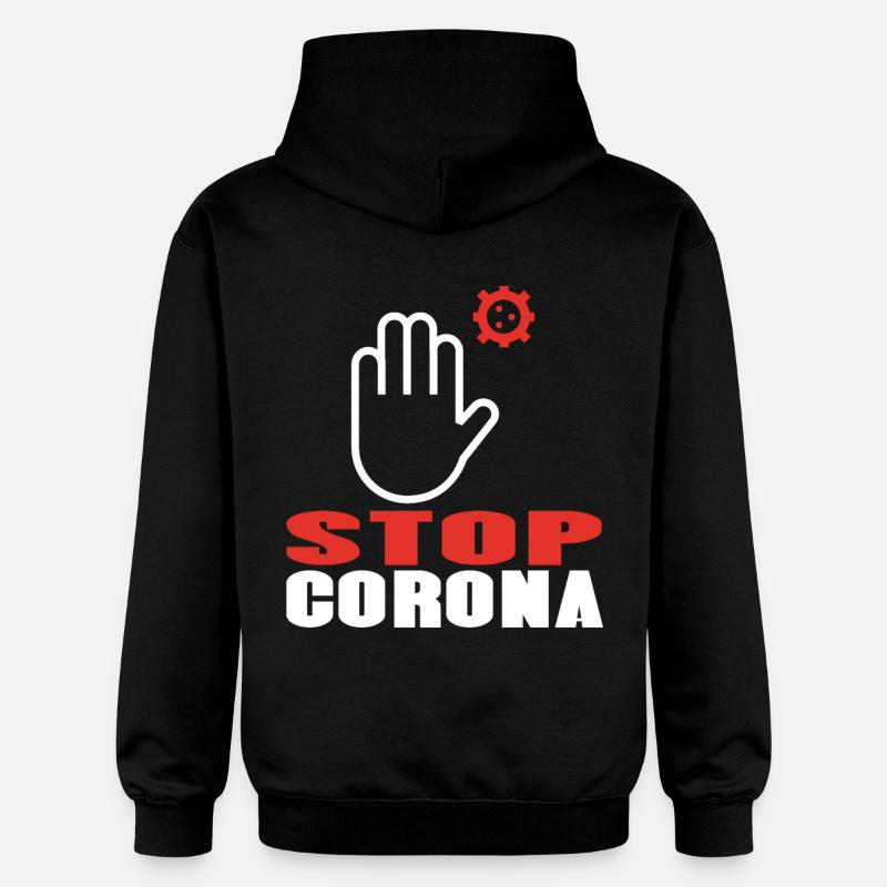 Arrêtez Corona - Sweat à capuche Softstyle® Gildan Unisexe - noir