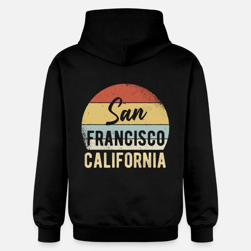 San Francisco Californie - Sweat à capuche Softstyle® Gildan Unisexe - noir