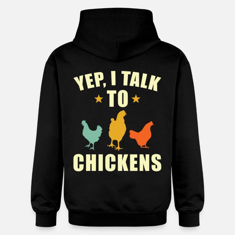 Poulets - Sweat à capuche Softstyle® Gildan Unisexe - noir