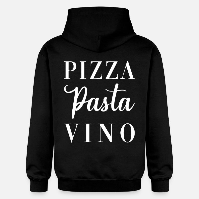 Pizza Pasta Vino - Sweat à capuche Softstyle® Gildan Unisexe - noir