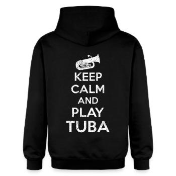Tuba - Gildan Unisex Softstyle® Midweight Hoodie - Schwarz - Hinten - Nik (191cm)