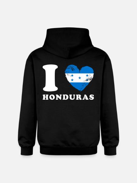 I love Honduras - Gildan Unisex Softstyle® Midweight Hoodie - black