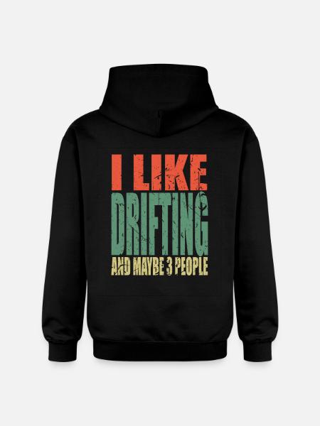 Drifting saying funny - Gildan Unisex Softstyle® Midweight Hoodie - black