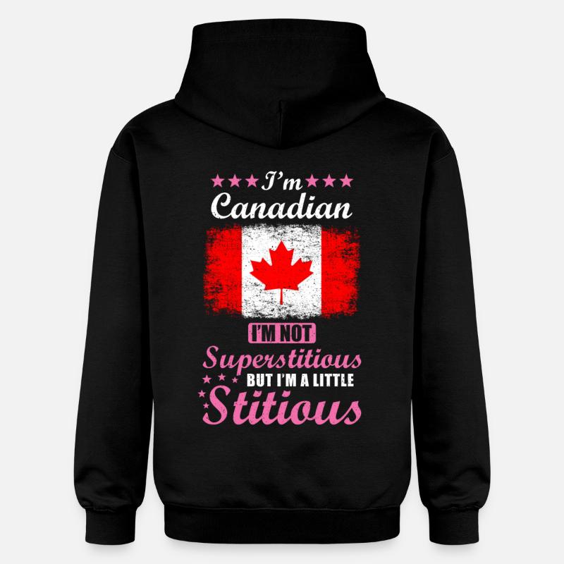 Cadeau canadien Drôle Dire Canada - Sweat à capuche Softstyle® Gildan Unisexe - noir
