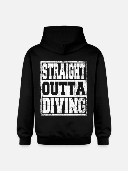 Diving saying funny - Gildan Unisex Softstyle® Midweight Hoodie - black