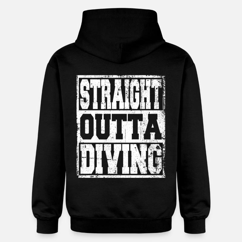 Diving saying funny - Gildan Unisex Softstyle® Midweight Hoodie - black