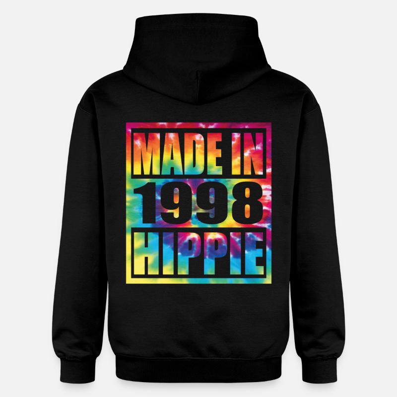 Anniversaire hippie 1998 - Sweat à capuche Softstyle® Gildan Unisexe - noir