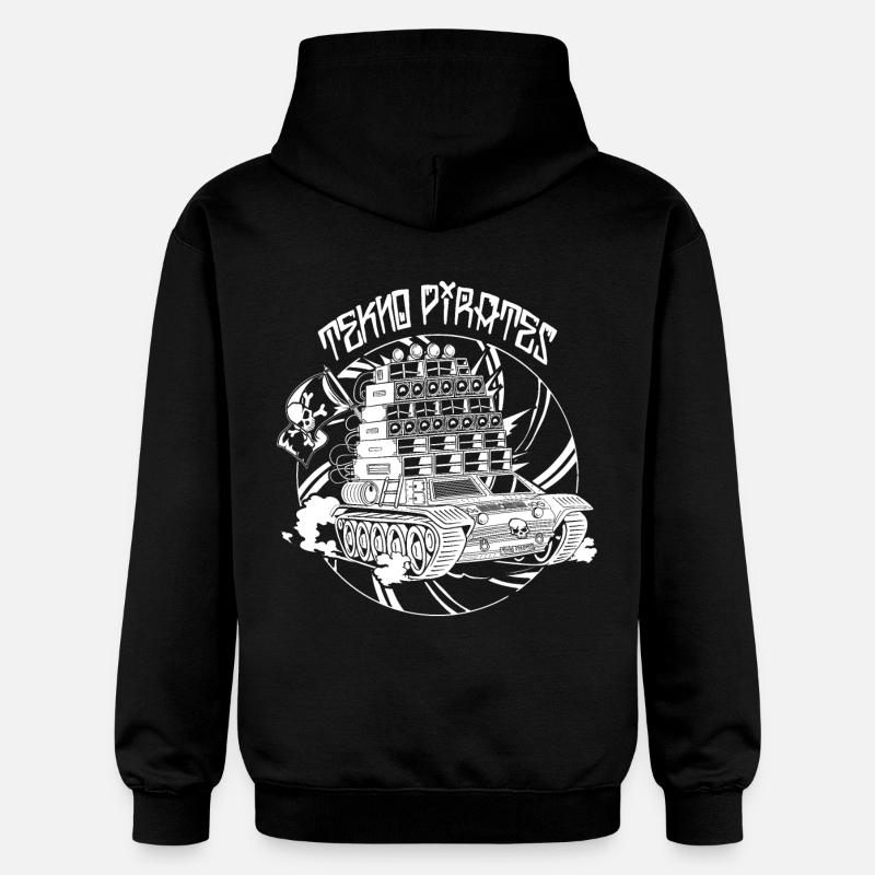 Tekno Nomads Pirate Sound System - Sweat à capuche Softstyle® Gildan Unisexe - noir