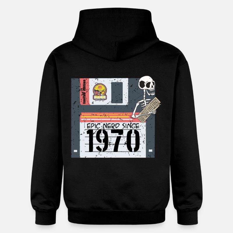 Nerd Anniversaire 1970 - Sweat à capuche Softstyle® Gildan Unisexe - noir