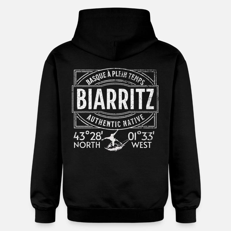 Biarritz authentic native - Sweat à capuche Softstyle® Gildan Unisexe - noir