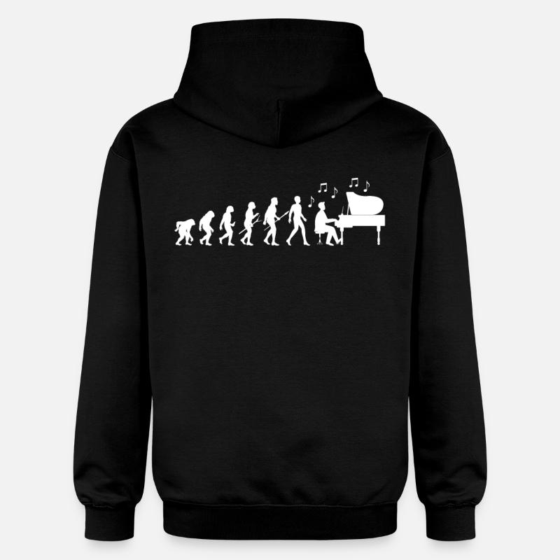 Pianist Evolution - Gildan Unisex Softstyle® Midweight Hoodie - Schwarz