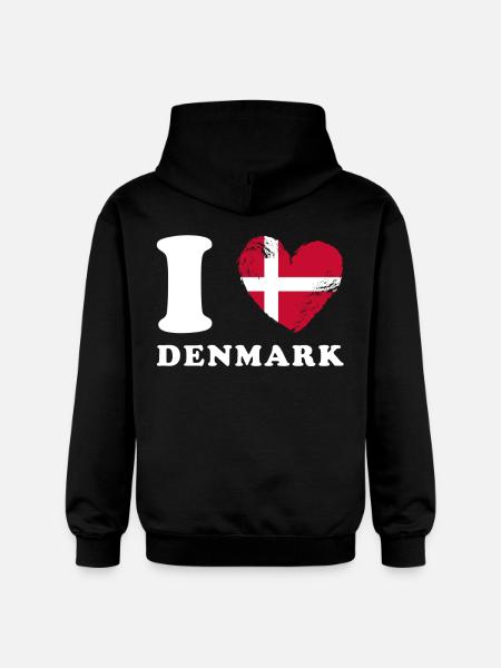 Dänemark J’aime le Danemark - Sweat à capuche Softstyle® Gildan Unisexe - noir