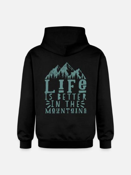 Berg Spruch - Gildan Unisex Softstyle® Midweight Hoodie - Schwarz