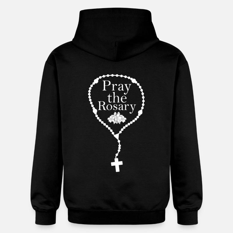 Priez le Rosaire - Sweat à capuche Softstyle® Gildan Unisexe - noir