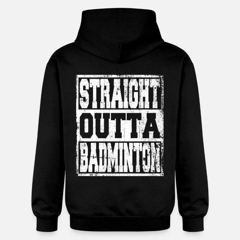 Badminton saying funny - Gildan Unisex Softstyle® Midweight Hoodie - black