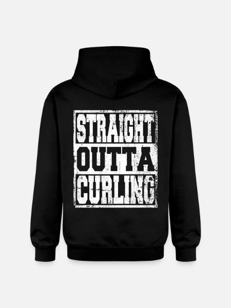 Curling saying funny - Gildan Unisex Softstyle® Midweight Hoodie - black