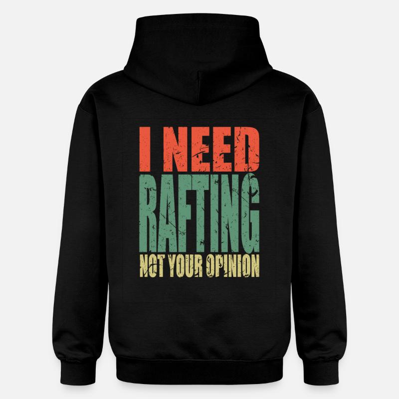 Rafting Spruch lustig - Gildan Unisex Softstyle® Midweight Hoodie - Schwarz
