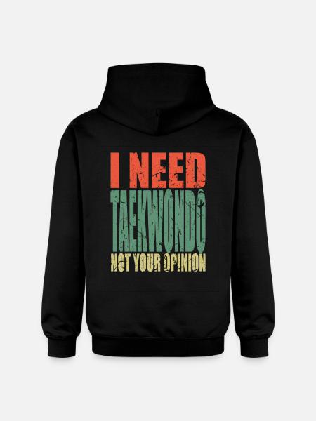 Taekwondo saying funny - Gildan Unisex Softstyle® Midweight Hoodie - black