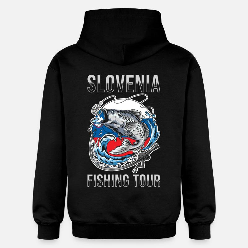 Tour de pêche - Slovénie - Sweat à capuche Softstyle® Gildan Unisexe - noir