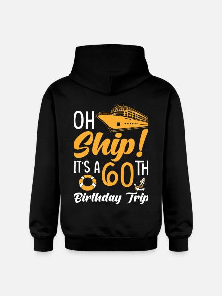 Cruise 60th Birthday Trip - Gildan Unisex Softstyle® Midweight Hoodie - black