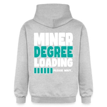 Miner invites training - Gildan Unisex Softstyle® Midweight Hoodie - light heather grey - Back - Liana (172cm)