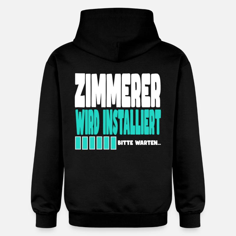 Zimmerer wird installiert - Gildan Unisex Softstyle® Midweight Hoodie - Schwarz